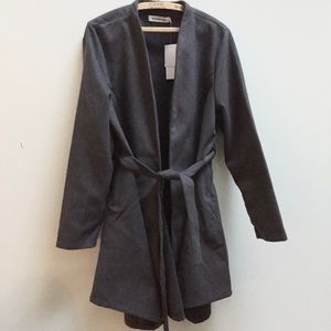 New nwt Justfabulous grey jacket dress coat plus size XXL 2X